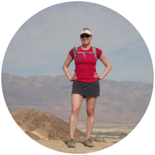 Katherine Sauer hiking in Death Valley, CA