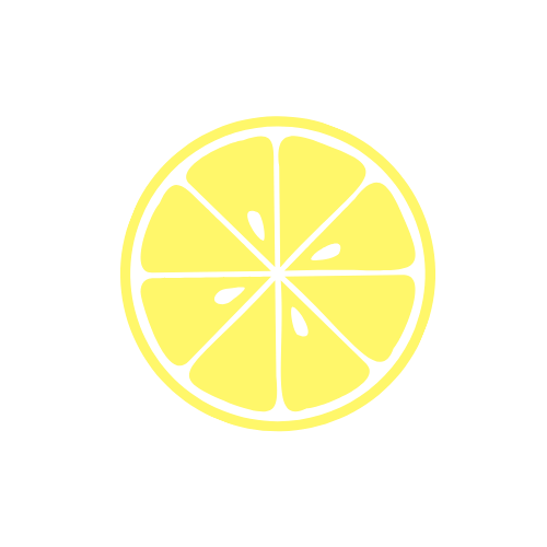 a graphic of a yellow lemon slice