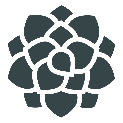 a stylized succulent as the Burnout Proof logo
